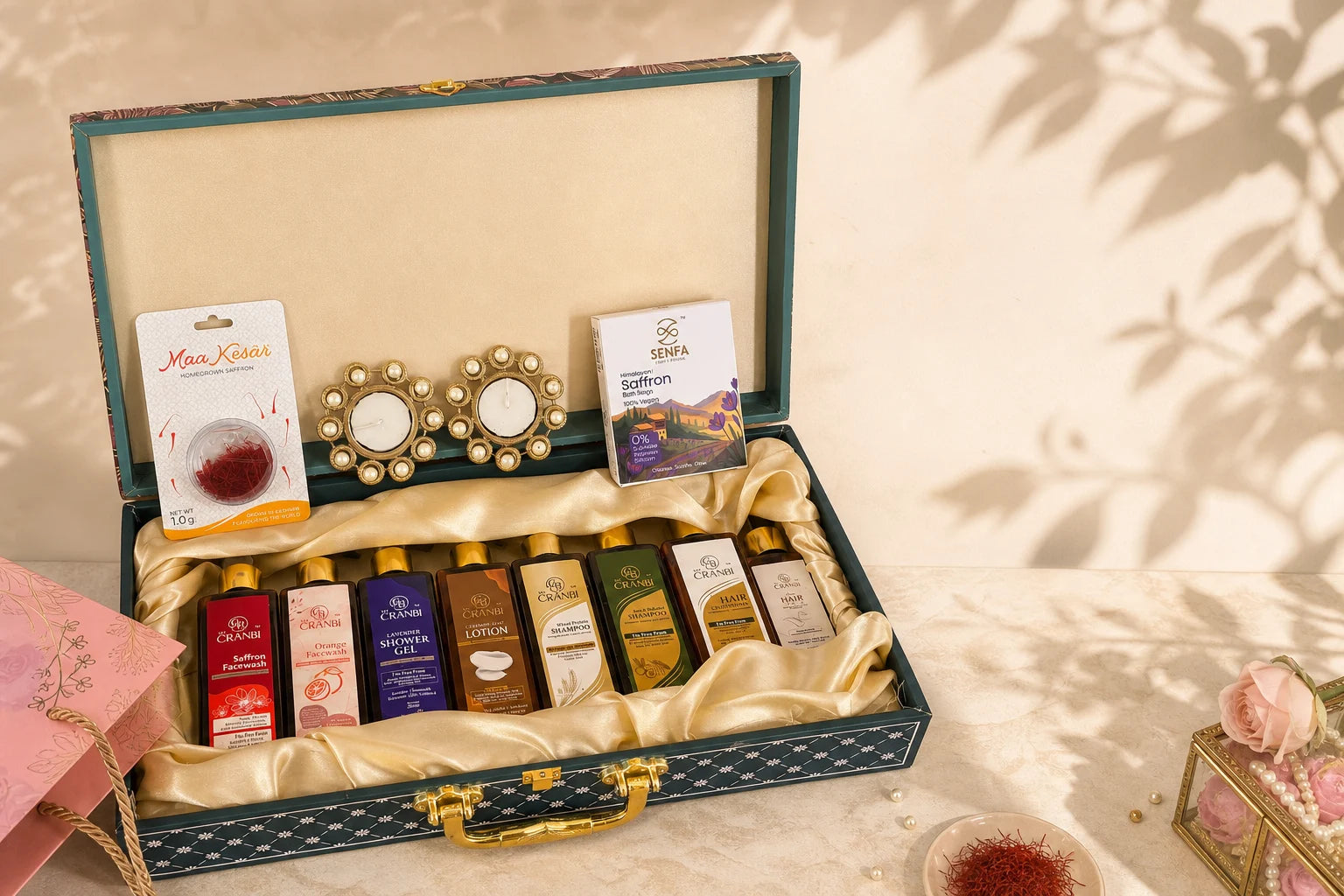 MY CRANBI open gifting suitcase with skincare rituals